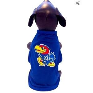 NWT NCAA Kansas City Jayhawks XL fits 40-60 lb Cotton Lycra Dog Hooded Tank Top